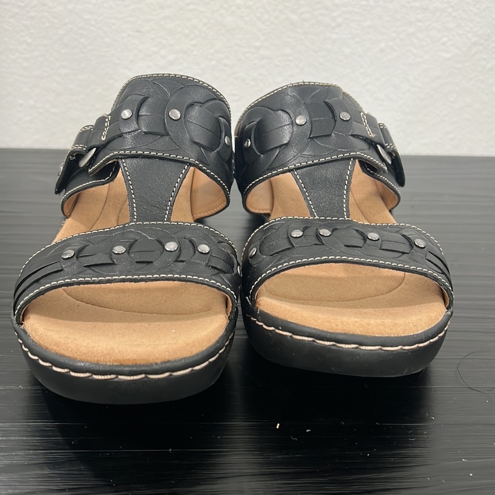 Clarks Women’s Sandals Delana Macrae Black Size 8 - Picture 3 of 15
